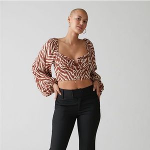 UO floral cropped top